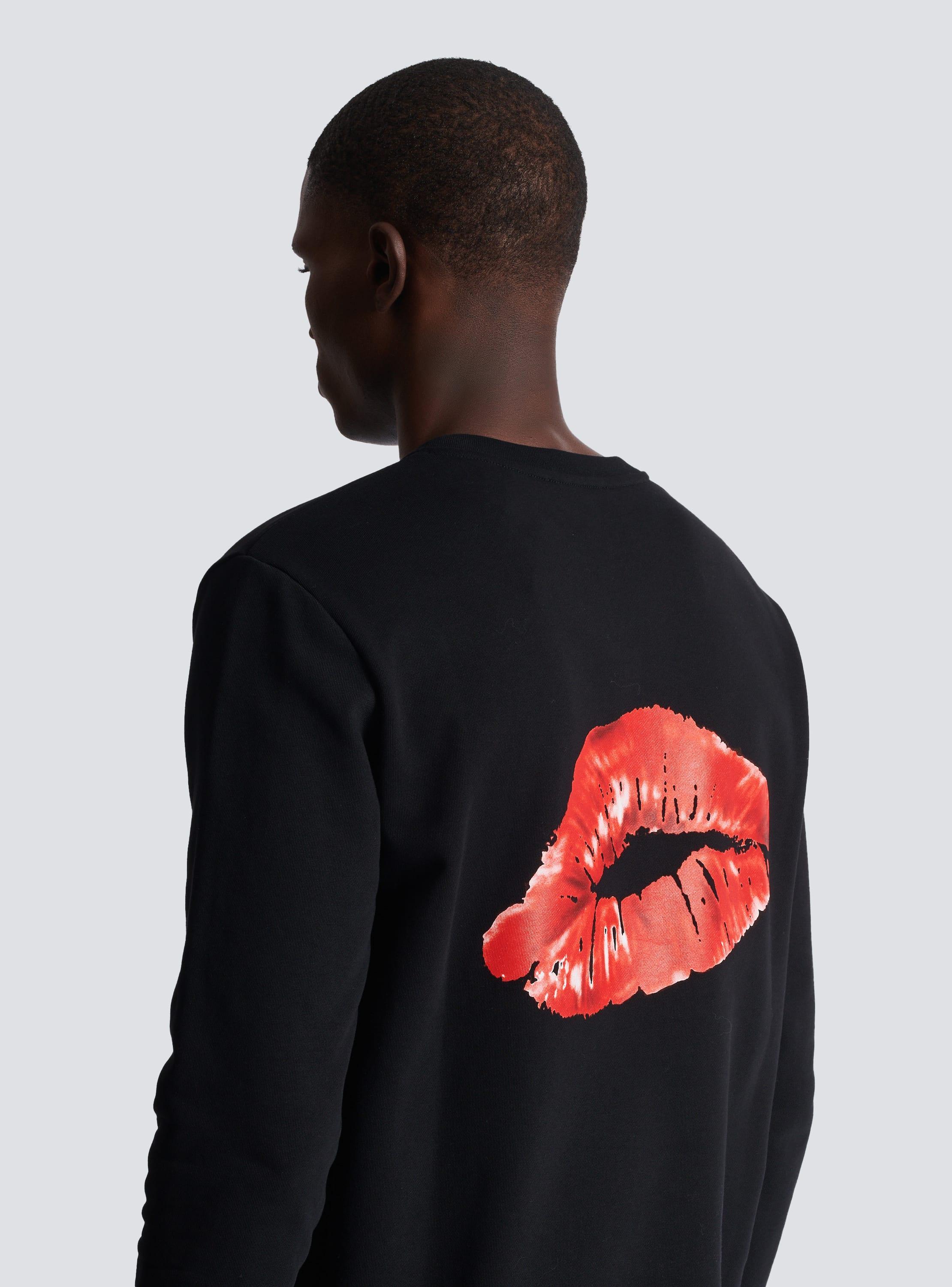 Sweatshirt with Balmain Kiss print Product Image