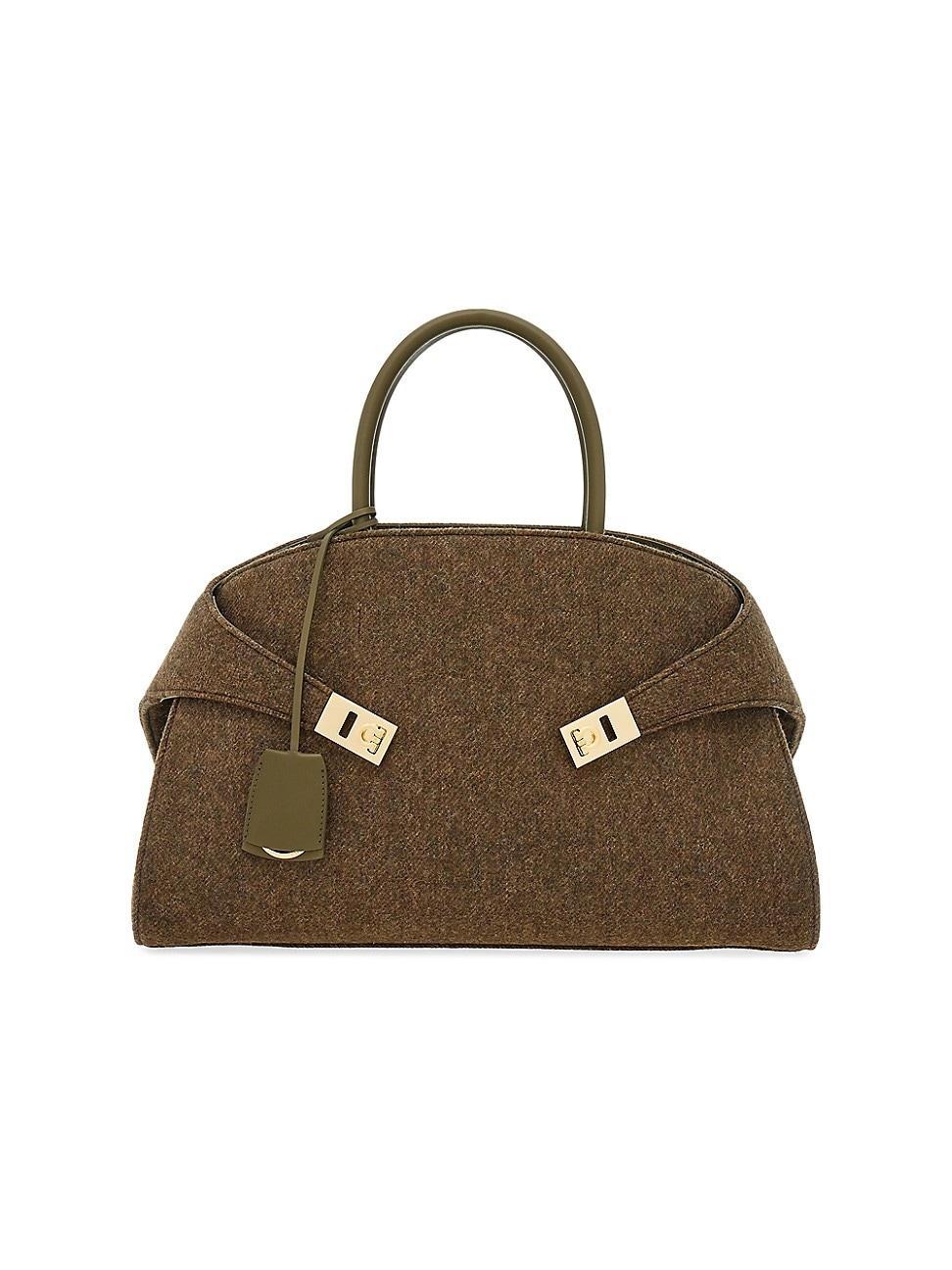 Womens Medium Hug Wool Top Handle Bag Product Image