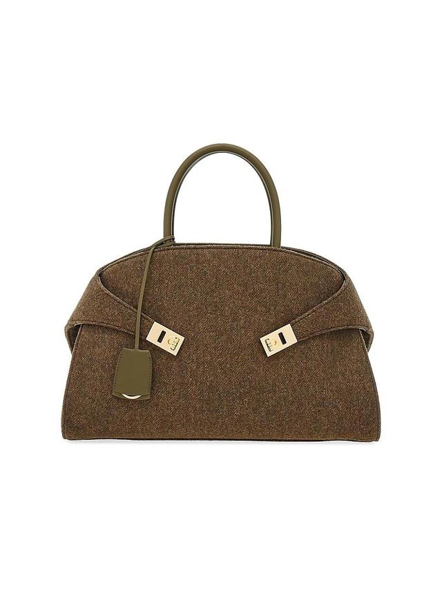 Womens Medium Hug Wool Top Handle Bag Product Image