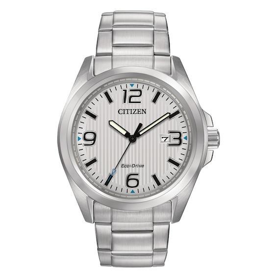 Men's Citizen Eco-DriveÂ® Chandler Watch with Silver-Tone Dial (Model: Aw1430-86A) Product Image