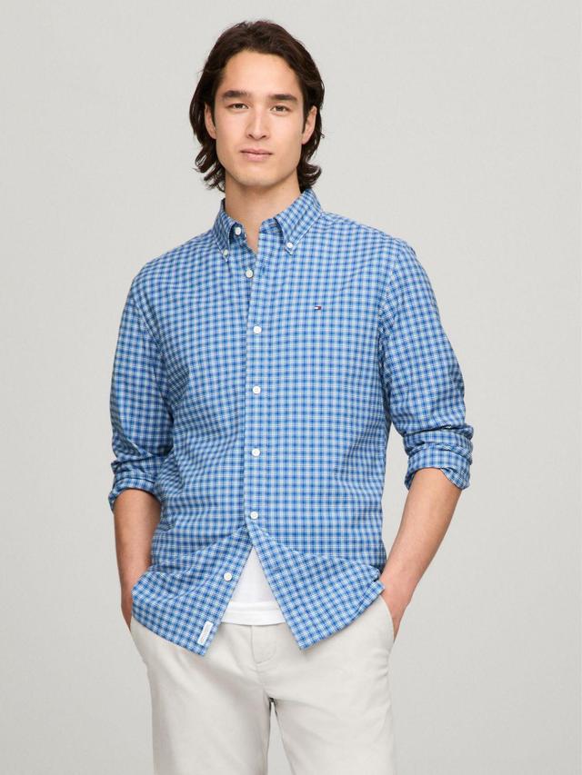 Tommy Hilfiger Men's Mini Tartan Regular Fit Poplin Shirt Product Image