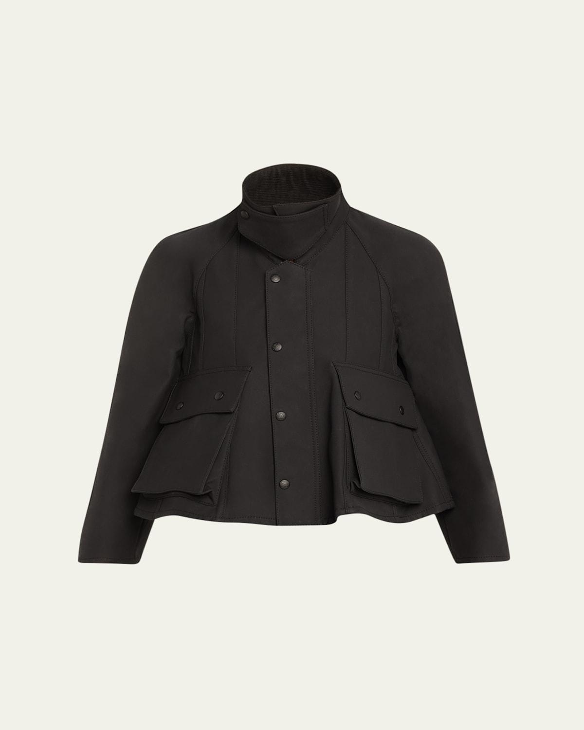 Womens Waxed Cotton Trapeze Jacket Product Image