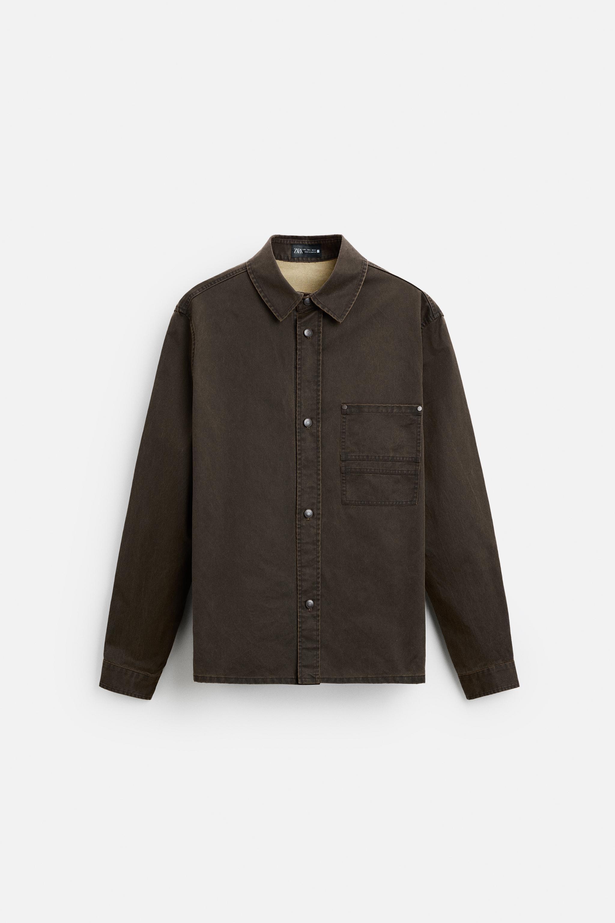 WAXED EFFECT OVERSHIRT Product Image