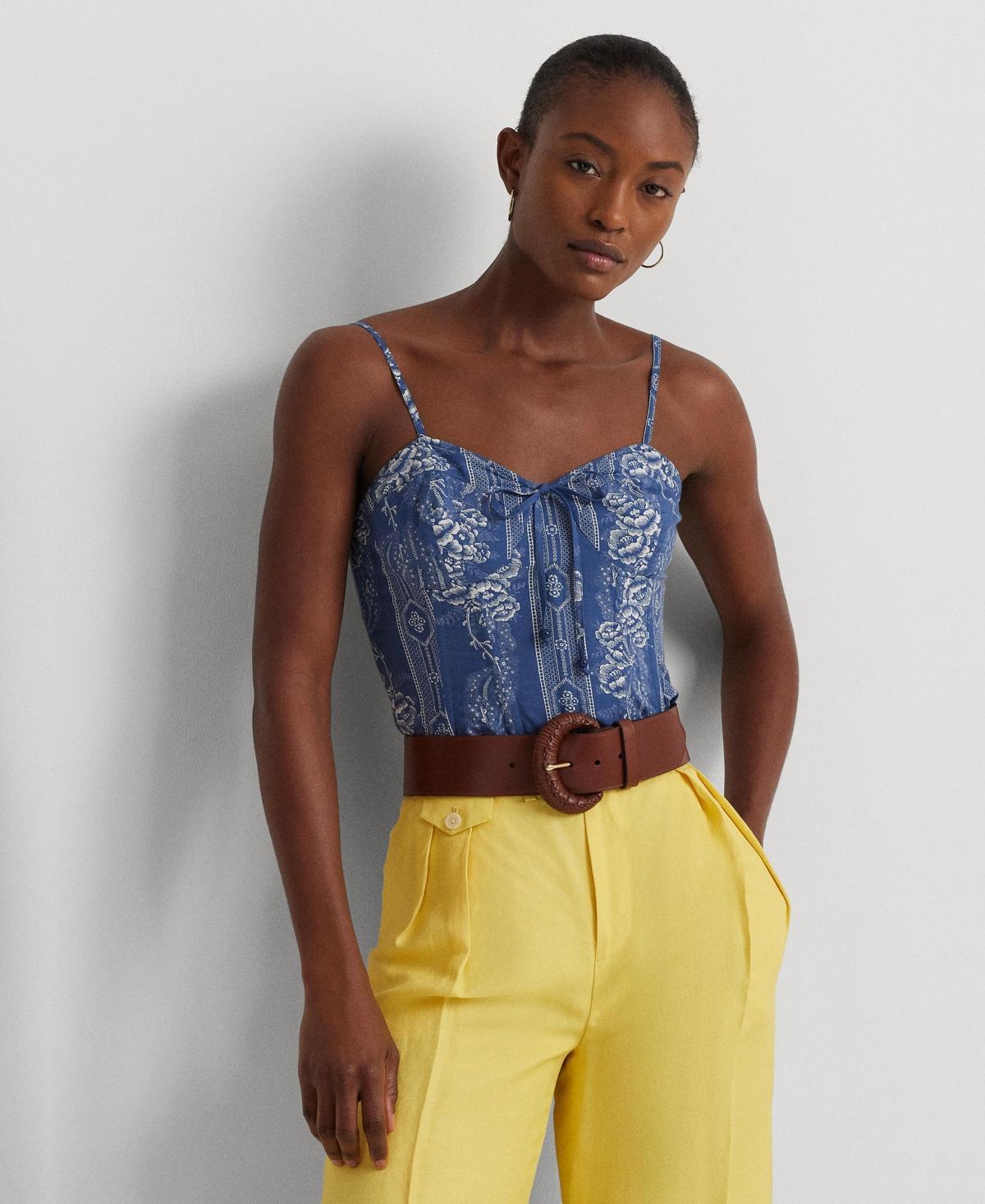 Lauren Ralph Lauren Womens Floral Bustier Top Product Image