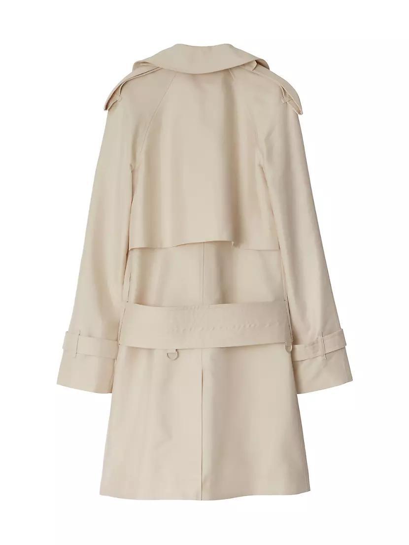 Silk-Blend Belted Trench Coat Product Image