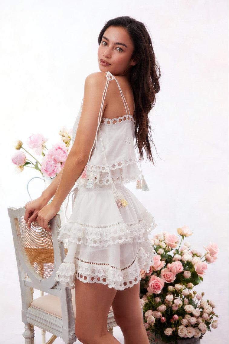 Dorene Eyelet Mini Skirt Product Image