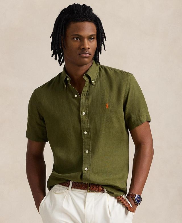 Polo Ralph Lauren Mens Short-Sleeve Linen Button-Up Product Image