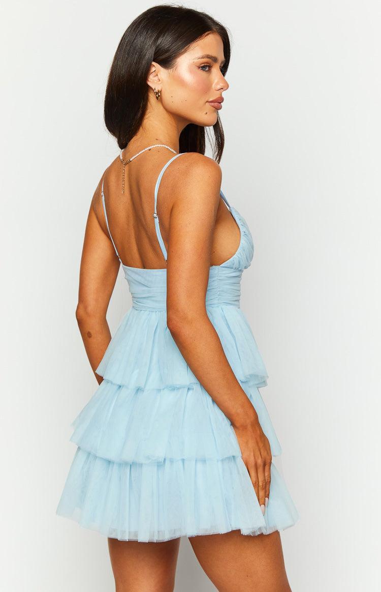 Nadine Blue Tulle Mini Dress Product Image