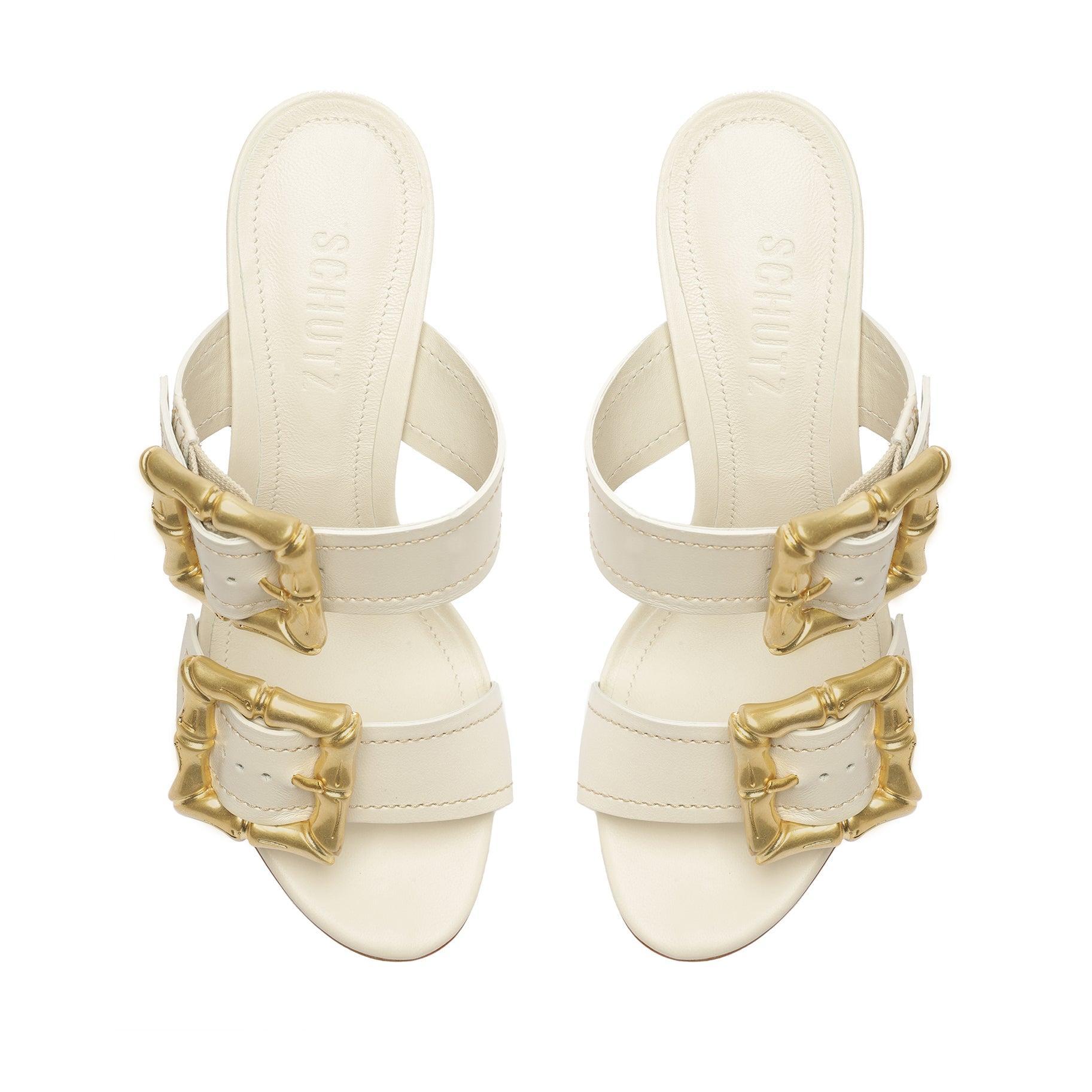 Enola Leather Sandal - 7.5 Pearl Leather Product Image