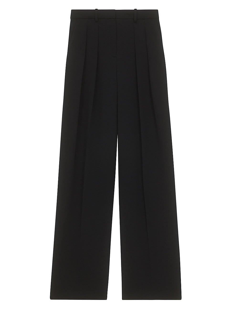 Womens Double-Pleat Straight-Leg Pants Product Image