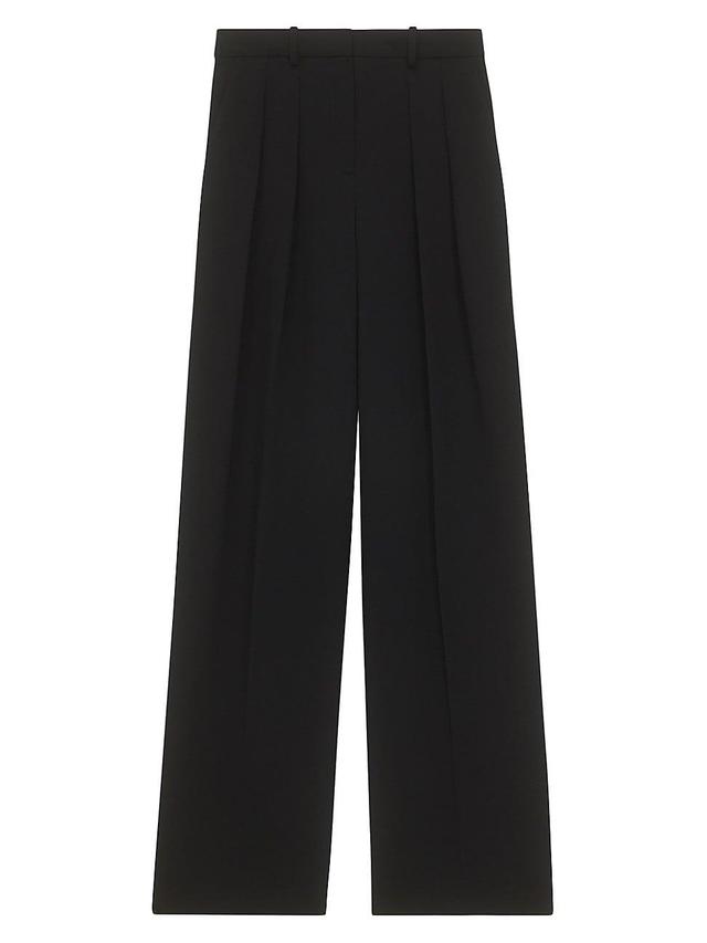 Womens Double-Pleat Straight-Leg Pants Product Image