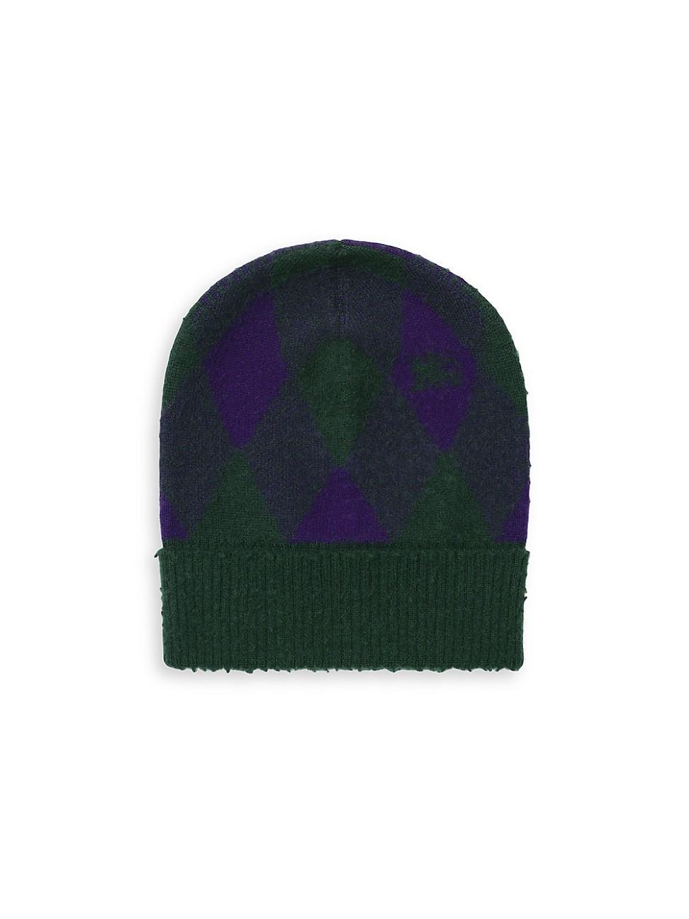 burberry Argyle Cuff Wool Beanie Product Image