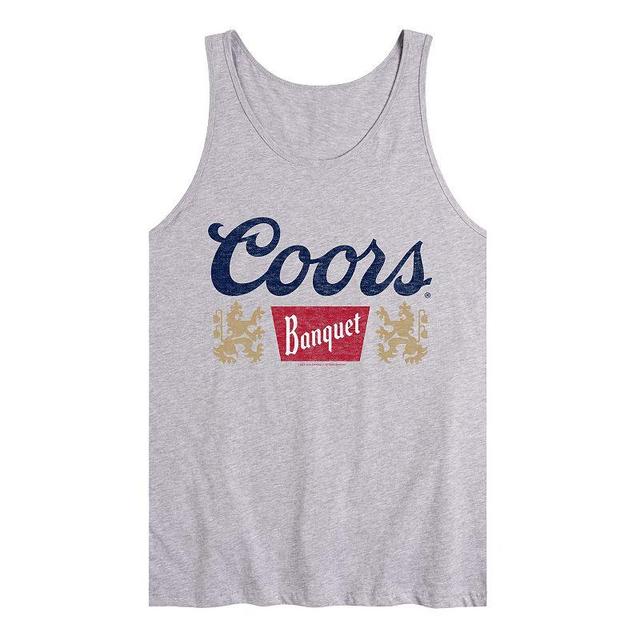 Mens Coors Banquet Logo Tank Top Grey Gray Product Image