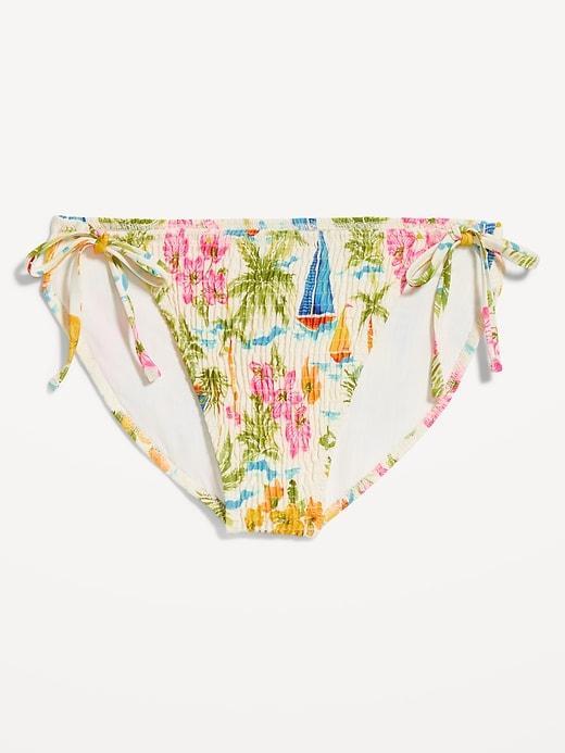 Mid-Rise String Bikini Swim Bottoms Product Image