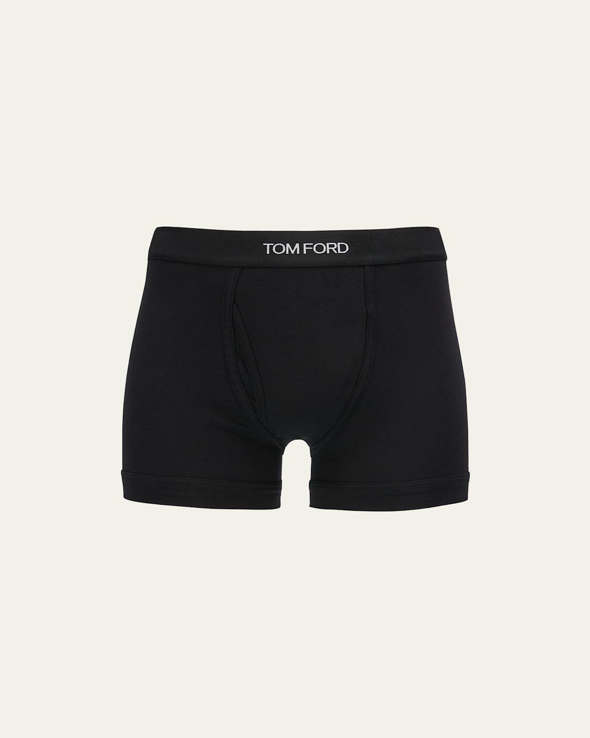 TOM FORD Men's Cotton-Modal Boxer Briefs  - BLACK - Size: Small Product Image