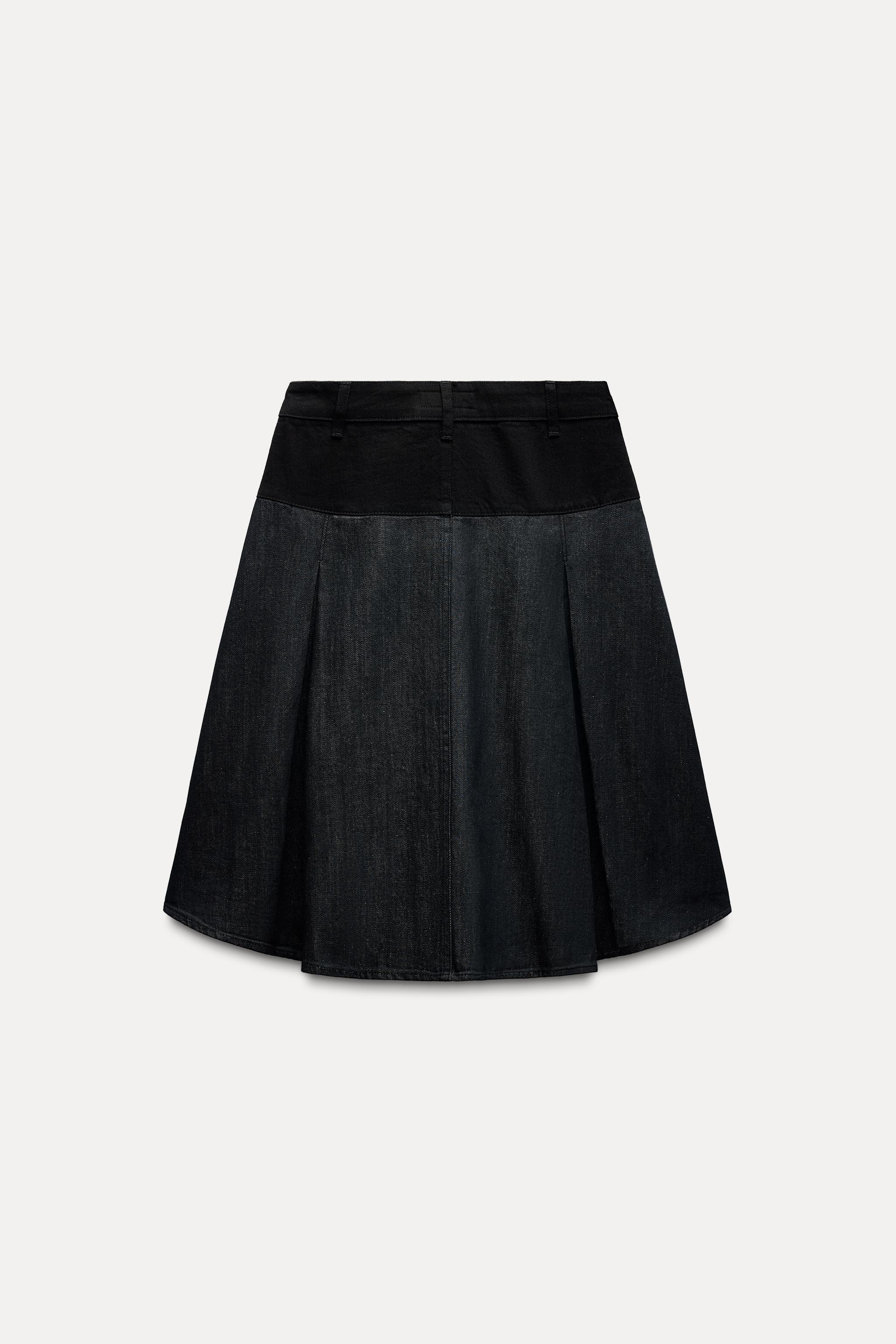 DENIM COMBINATION SKIRT ZW COLLECTION Product Image