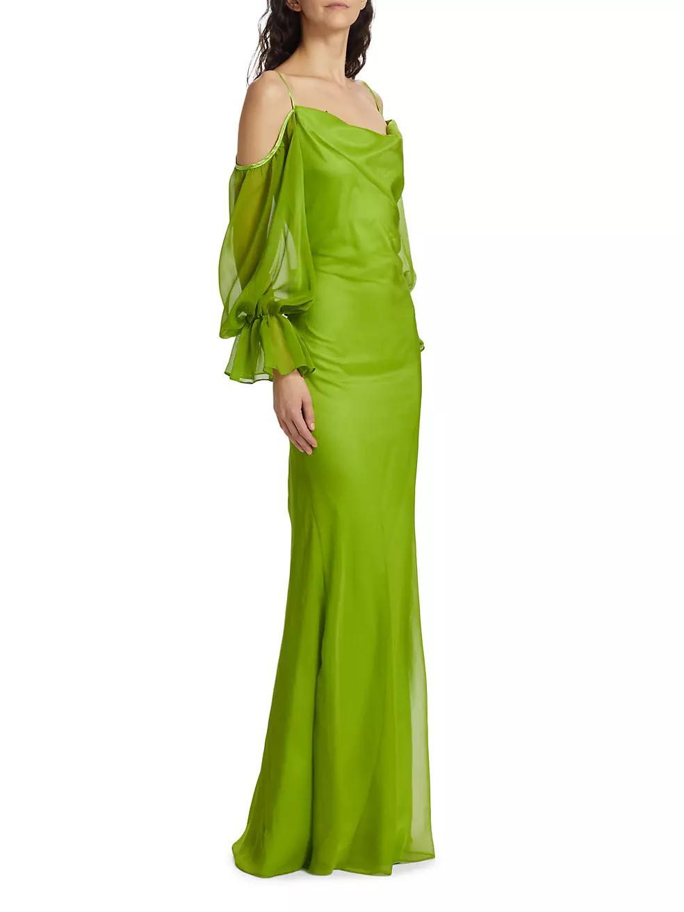 Sage Jubilent Chiffon Gown Product Image