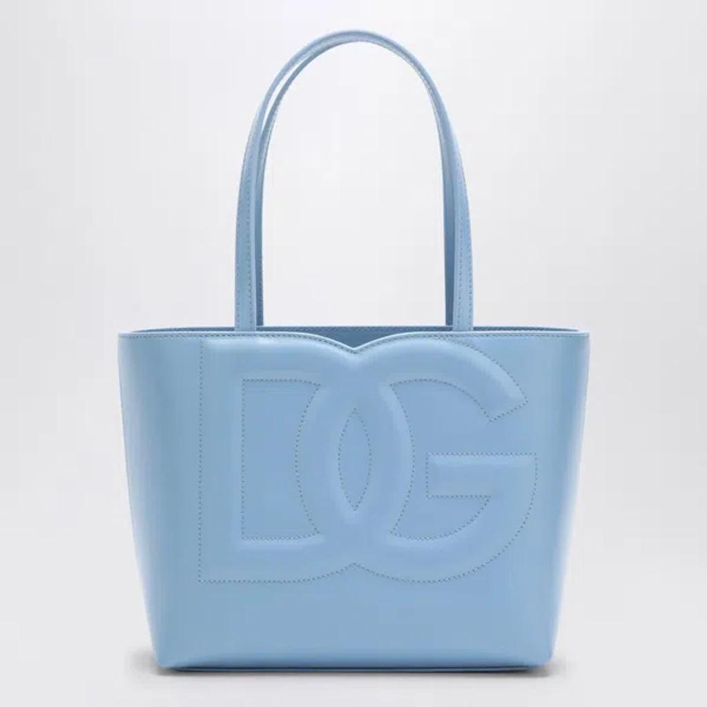 Dg Logo Light Blue Small Tote Bag Product Image