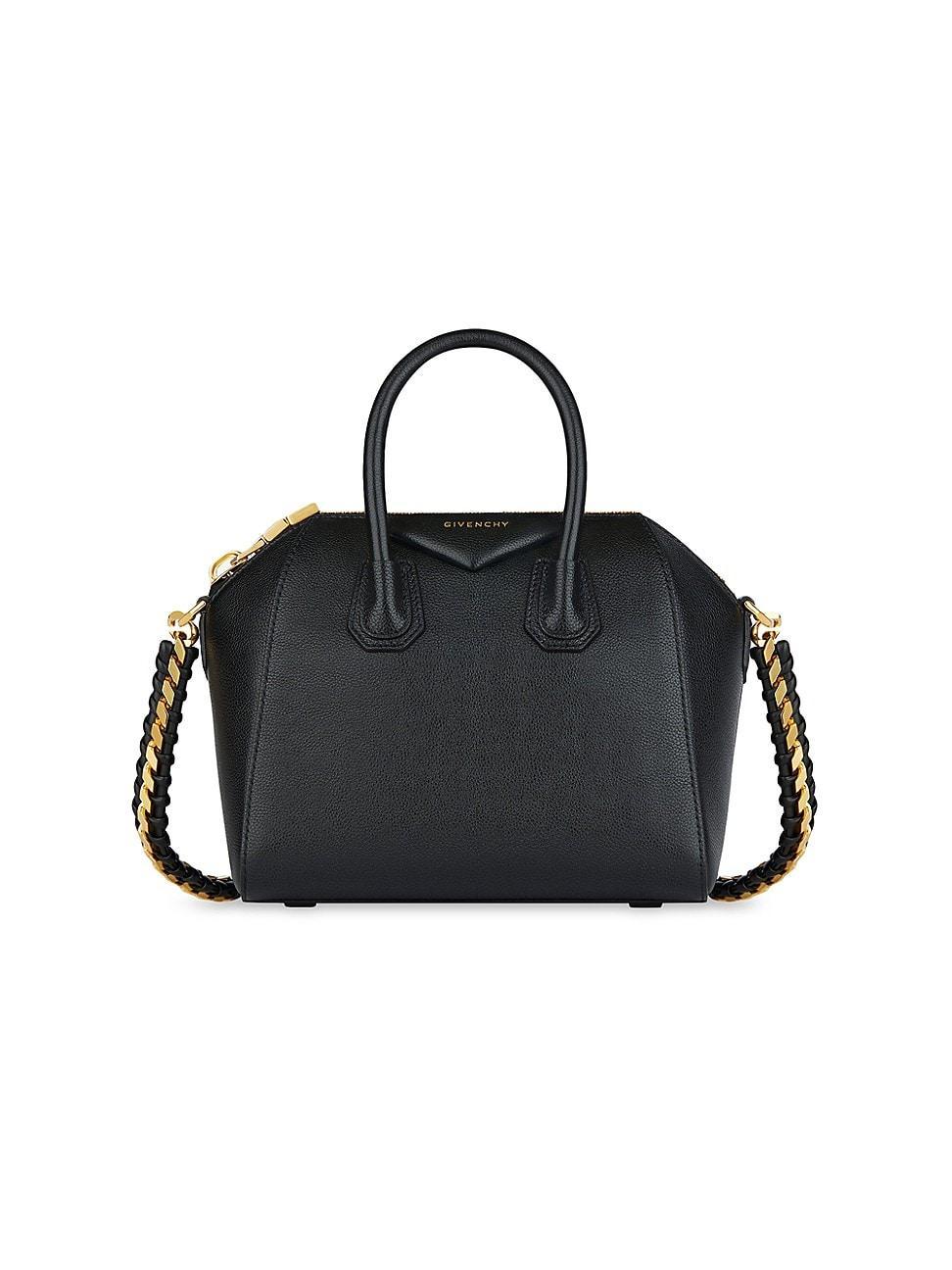 Womens Mini Antigona Top Handle Bag In Grained Leather Product Image