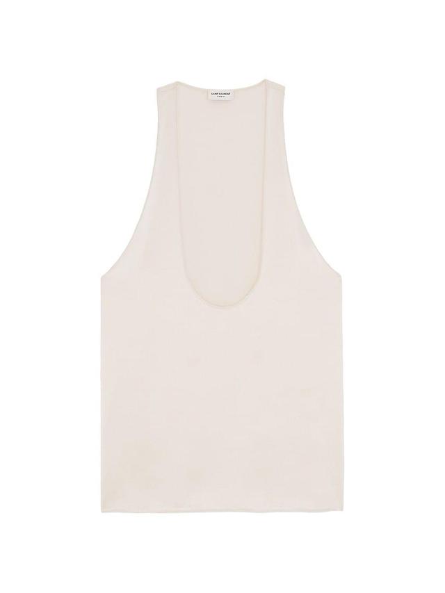 Mens Tank Top In Silk Satin Crepe Product Image