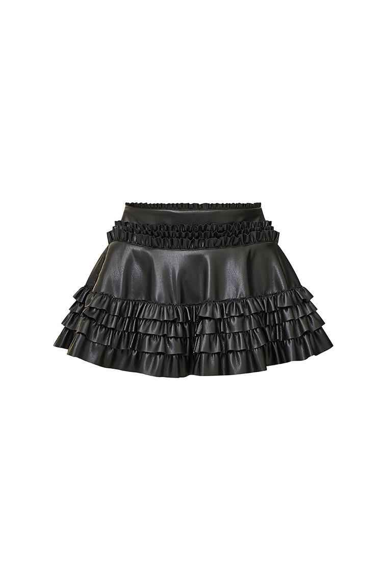 Audria Vegan Leather Skirt Product Image