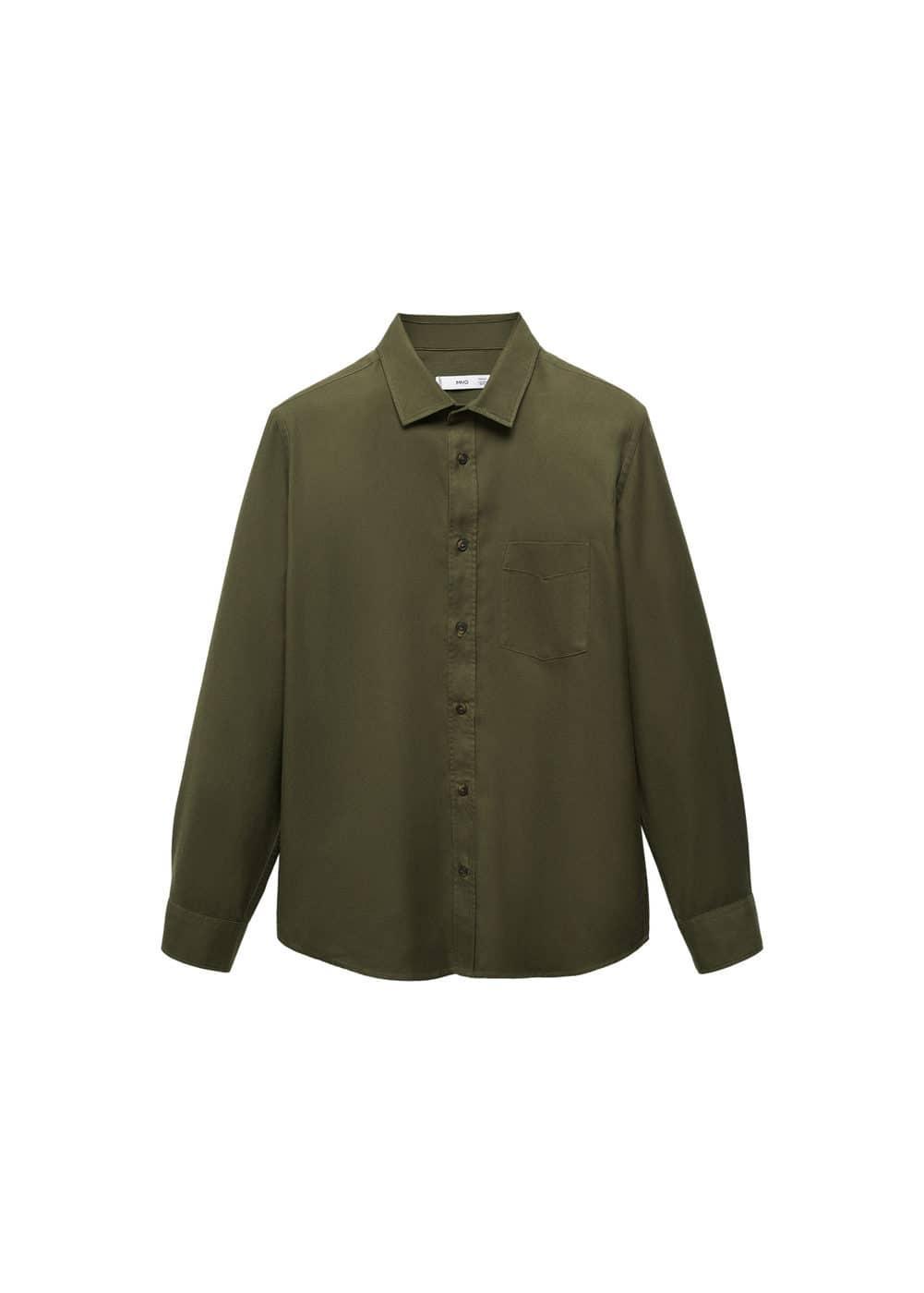 Mango Mens Brushed Cotton Twill Shirt Product Image