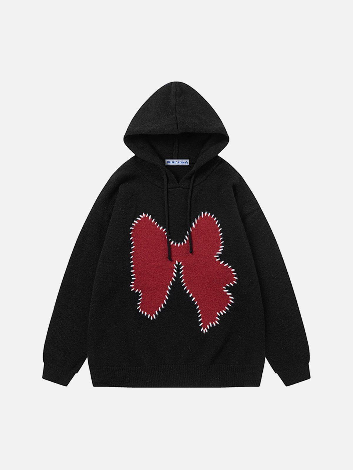 Aelfric Eden Bow Jacquard Knit Hoodie Product Image