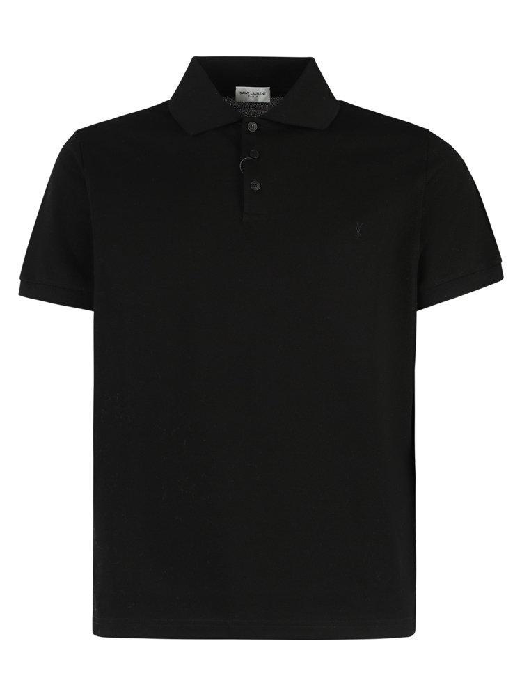 Cassandre Logo Embroidered Polo Shirt In Black Product Image