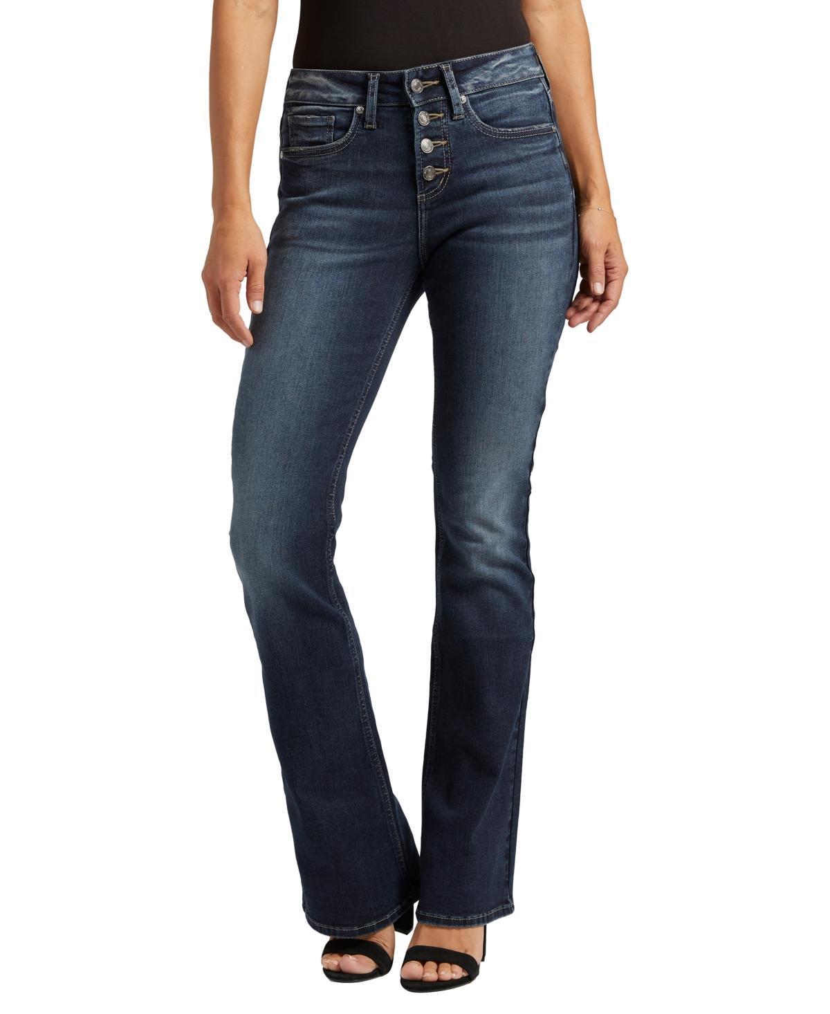 Silver Jeans Co. Suki Exposed Button Mid Rise Bootcut Jeans Product Image