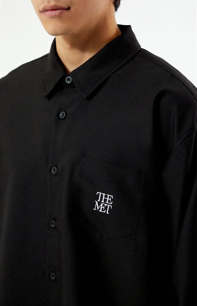 The Met Men's x PacSun Logo Button Up Long Sleeve Shirt Product Image