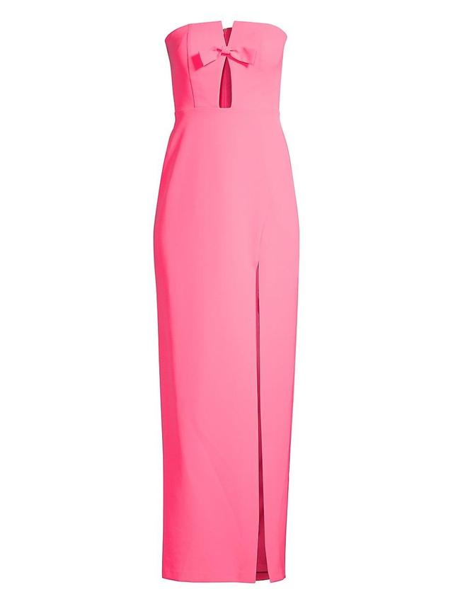 Womens Cut-Out Crepe Column Gown Product Image