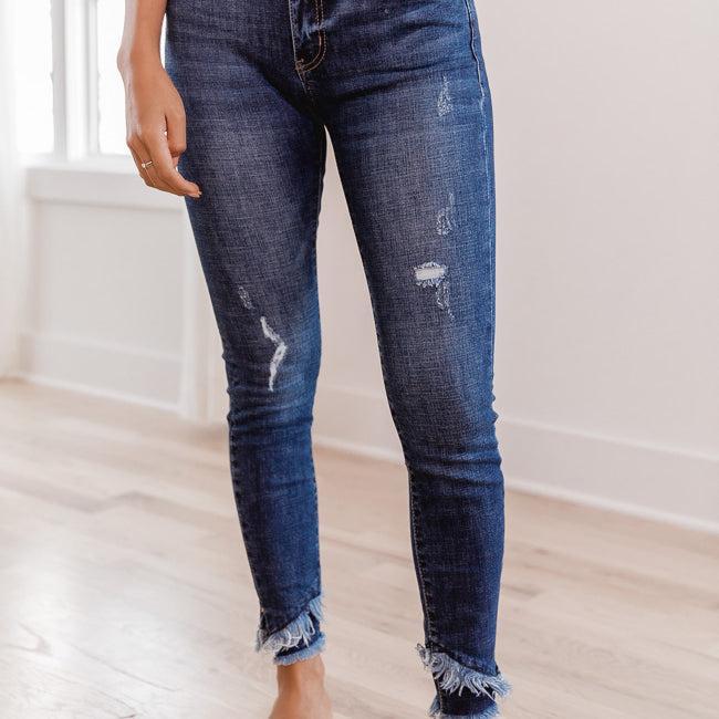 Jamie Dark Wash Skinny Jeans FINAL SALE Product Image