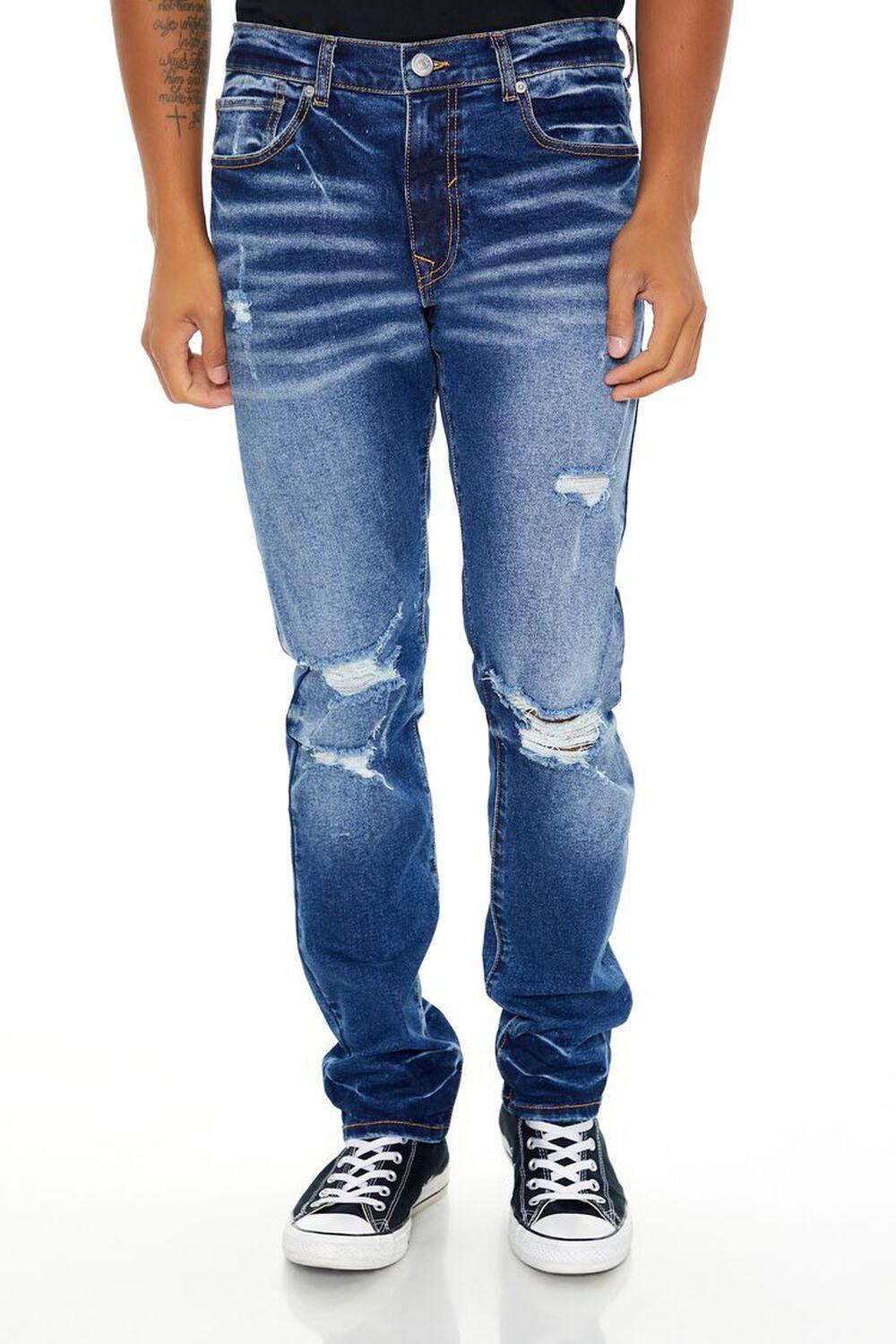 Distressed Slim-Fit Jeans | Forever 21 Product Image