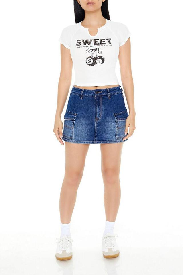 Denim Cargo Mini Skirt | Forever 21 Product Image