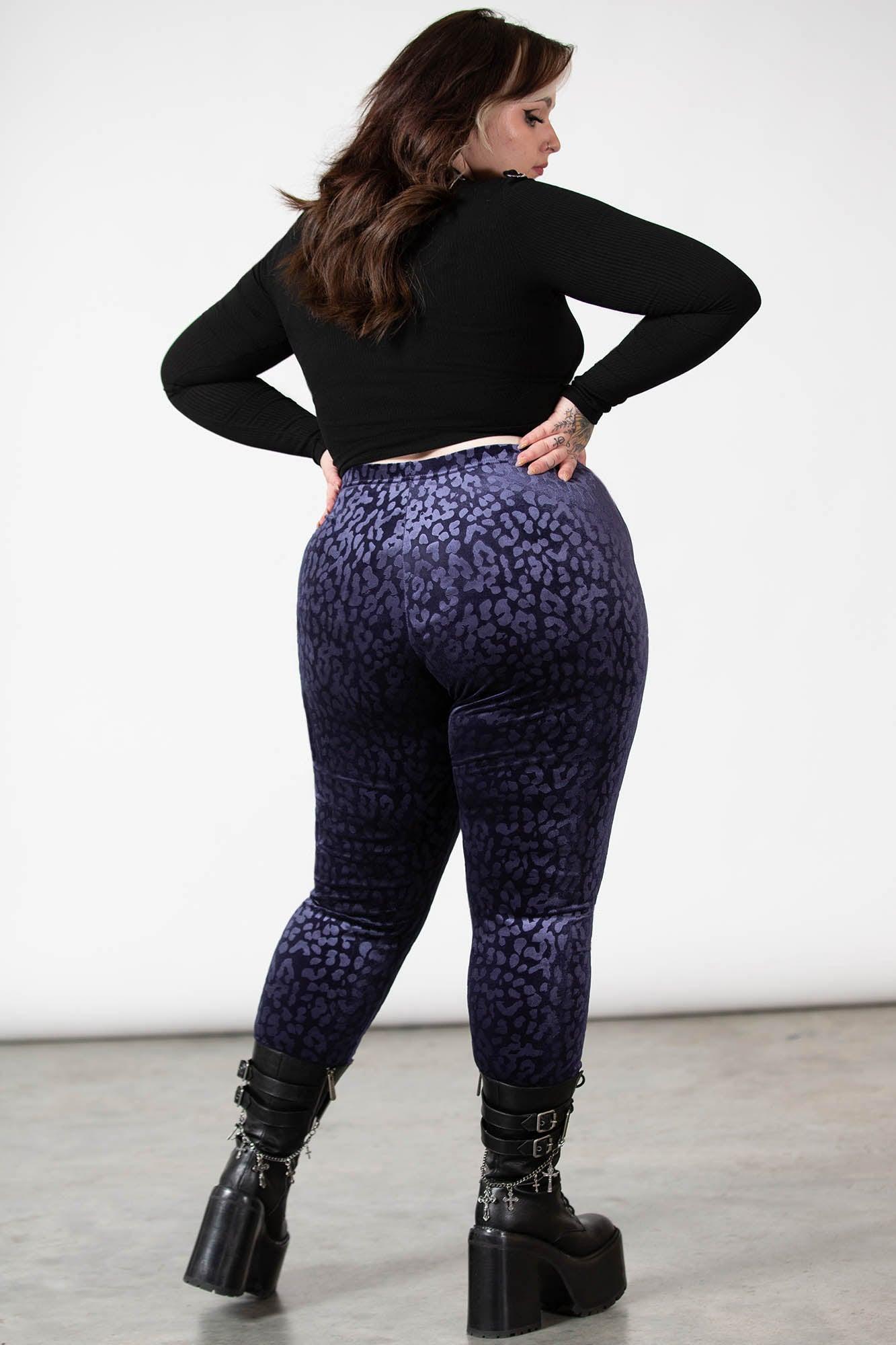 Caturday Leggings [PLUM] [PLUS] Female Product Image