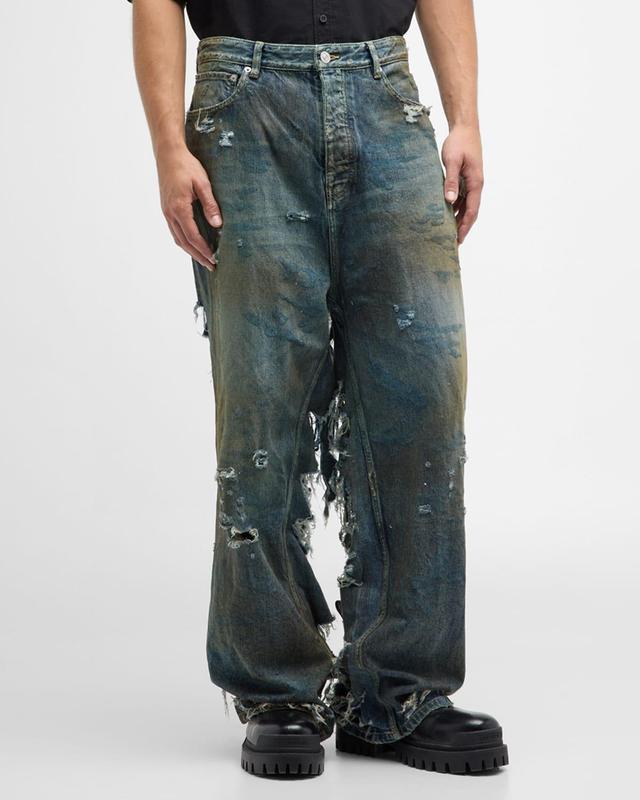 Mens Super Destroyed Baggy Pants Product Image