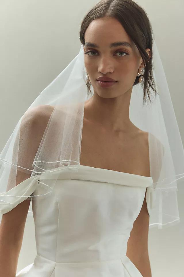 BHLDN Mini Pearl-Trim Veil  Product Image