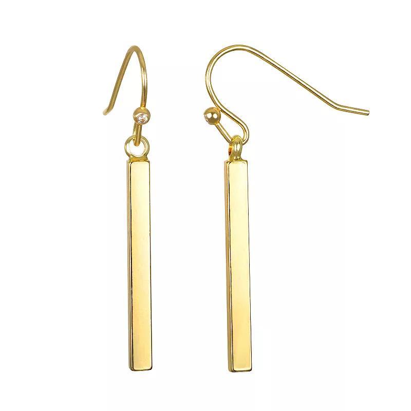 Emberly Gold Tone Simple Bar Drop Earrings, Womens, None Product Image