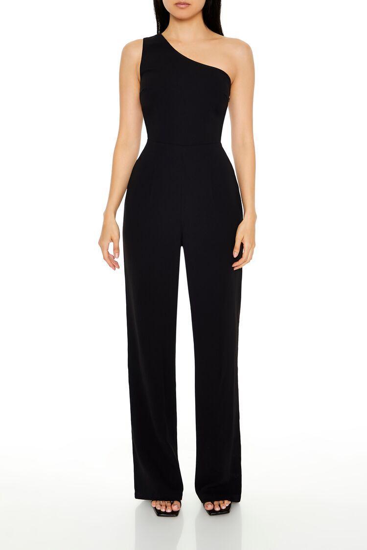 One-Shoulder Straight-Leg Jumpsuit | Forever 21 Product Image