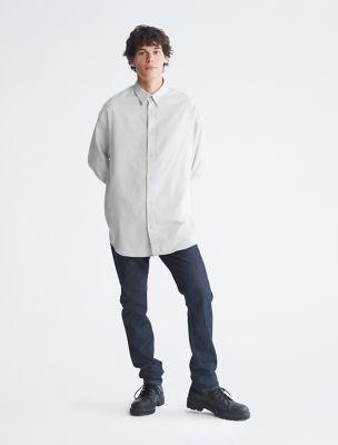 Oversized Flannel Button-Down Shirt Product Image