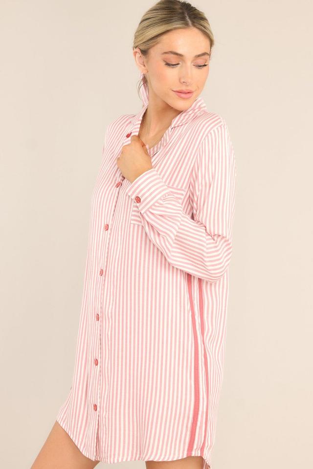 PJ Salvage Stripe Hype Pink Nightshirt Product Image