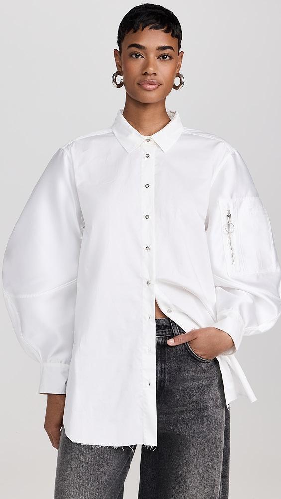 Marques Almeida Loose Fit Shirt with Bomber Sleeves | Shopbop Product Image