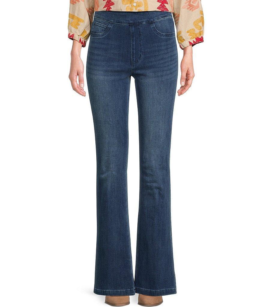 John Mark Flare Leg Stretch Denim Pull-On Jeans Product Image