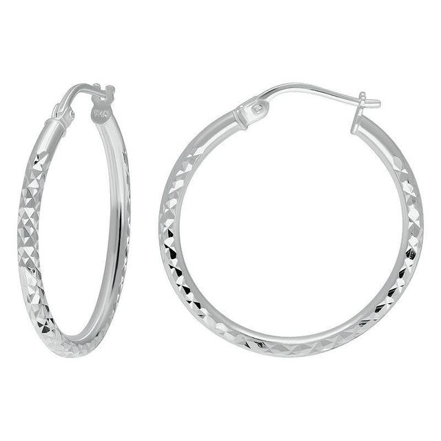 Giani Bernini Small Textured Hoop Earrings in 18k Gold-Plated Sterling Silver, 3/4 Created for Macys Product Image