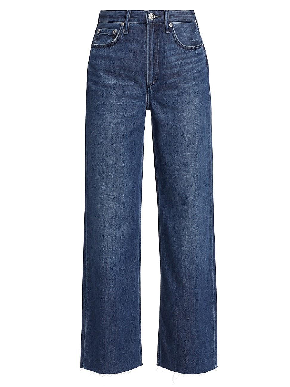 rag & bone Logan Featherweight Mid Rise Wide Leg Jeans in Randie Product Image