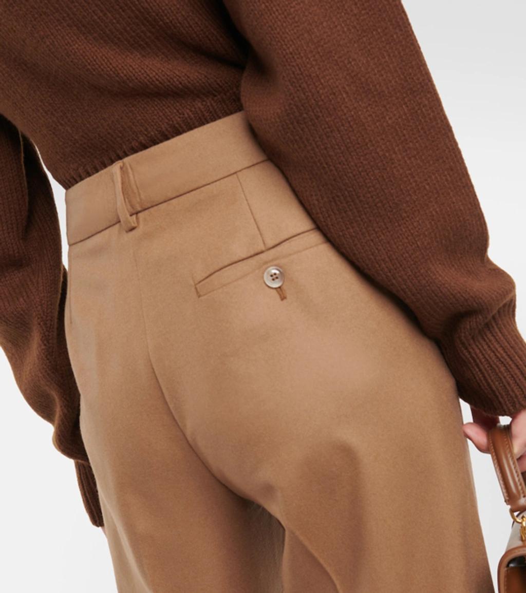 DOLCE & GABBANA Wool High-rise Pants In Brown Product Image