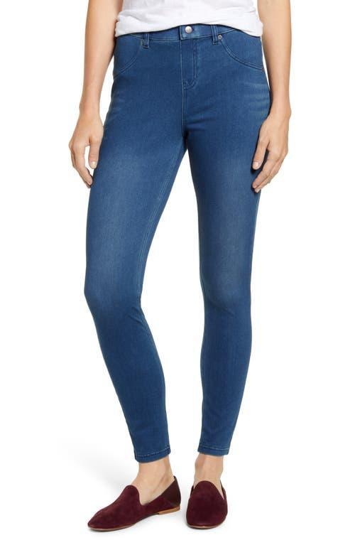 High-Waist Denim Leggings Product Image