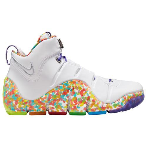 Nike Mens LeBron James Nike Zoom Lebron IV - Mens Basketball Shoes White Product Image