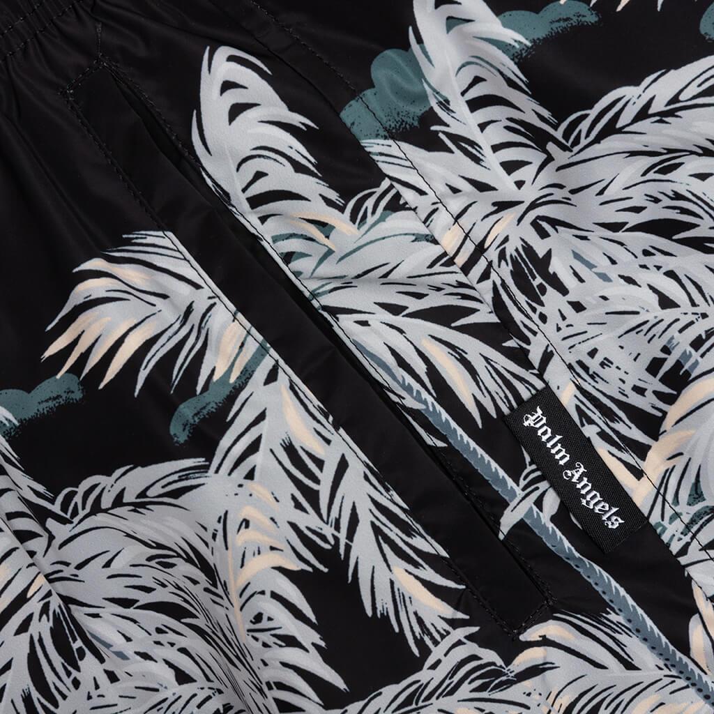 All Over Palms Swim Short - Black/Off White Male Product Image