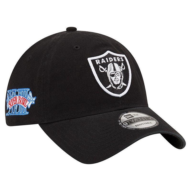 Mens New Era Black Las Vegas Raiders Distinct 9TWENTY Adjustable Hat Product Image